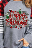 HAPPY CHRISTMAS Striped Long Sleeve T-Shirt - Flyclothing LLC