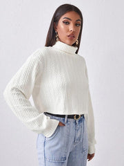 Turtleneck Long Sleeve Top - Flyclothing LLC