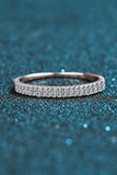 Moissanite 925 Sterling Silver Half-Eternity Ring - Flyclothing LLC