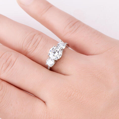 3 Carat Moissanite 925 Sterling Silver Ring - Flyclothing LLC