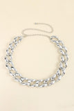 1.2" Width Acrylic Curb Chain Belt - Trendsi