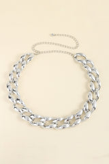 1.2" Width Acrylic Curb Chain Belt - Flyclothing LLC