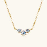 925 Sterling Silver Inlaid Moissanite Necklace - Flyclothing LLC