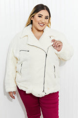 Davi & Dani Come a Little Closer Full Size Faux Fur Jacket - Trendsi