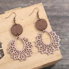 Geometric Cutout Dangle Earrings - Flyclothing LLC