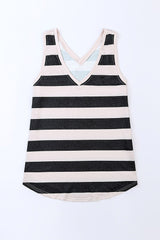 Striped V-Neck Tank - Flyclothing LLC