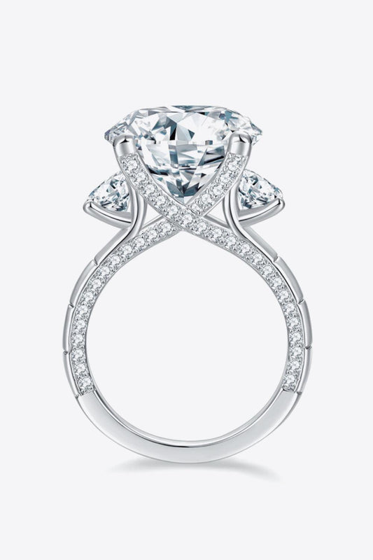 8.6 Carat Moissanite Platinum-Plated Ring - Flyclothing LLC