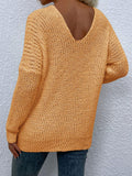 Rib-Knit V-Neck Tunic Sweater - Flyclothing LLC