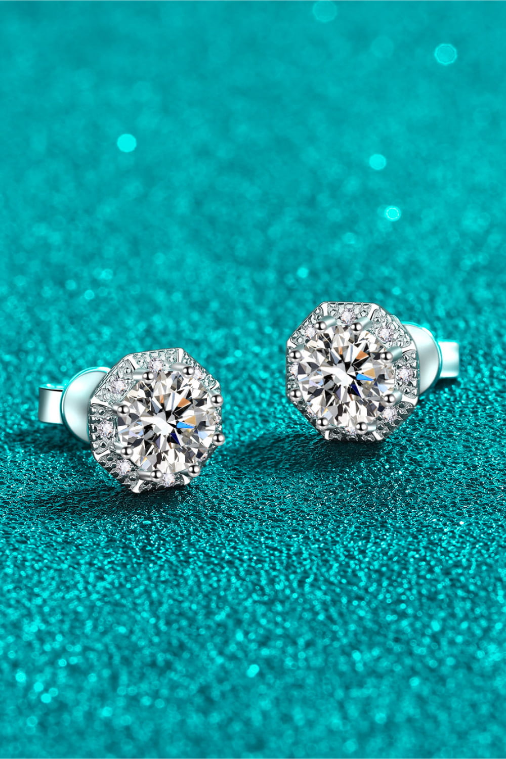 2 Carat Moissanite 925 Sterling Silver Stud Earrings - Flyclothing LLC