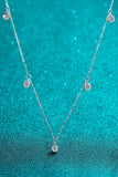 Moissanite Rhodium-Plated Necklace - Flyclothing LLC