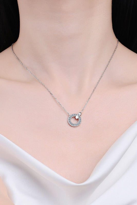 Moissanite Pendant Rhodium-Plated Necklace - Flyclothing LLC