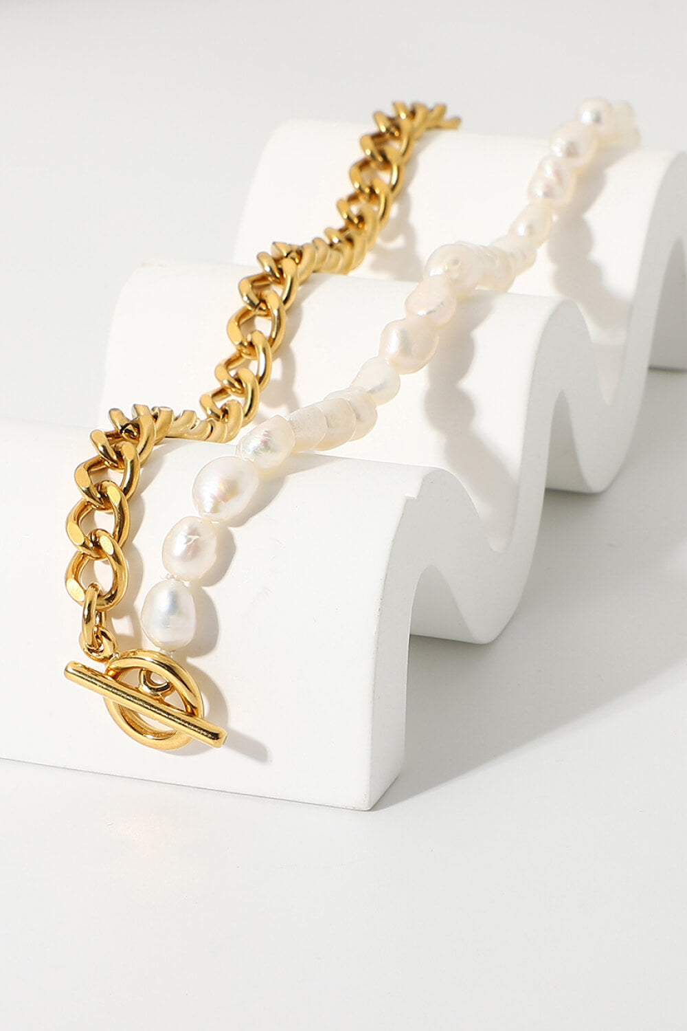 Dream Life Pearl Chunky Chain Necklace - Flyclothing LLC