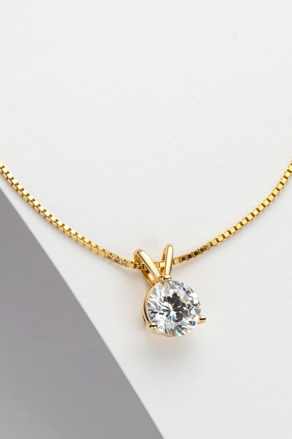 Show Off 1 Carat Moissanite Pendant Necklace - Flyclothing LLC