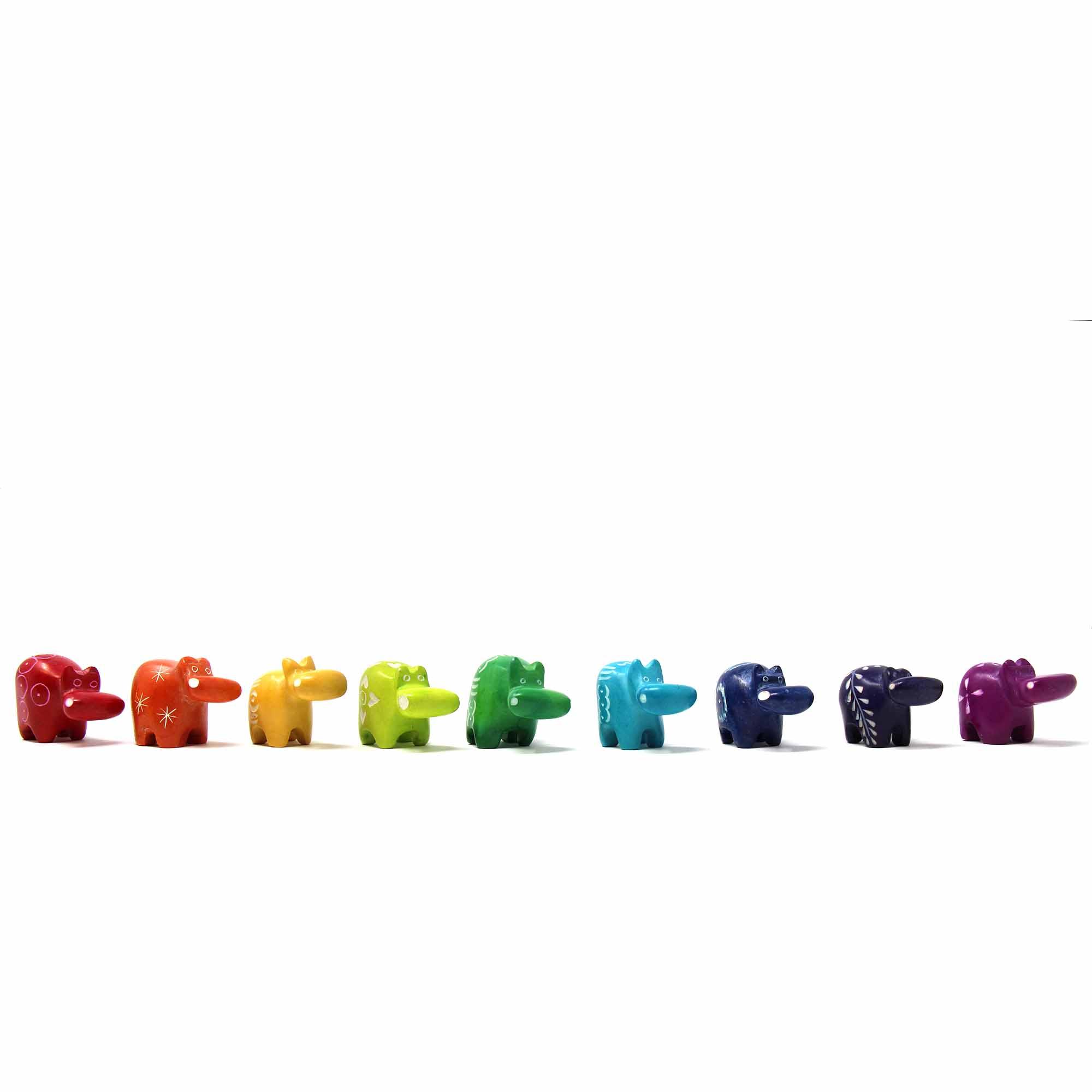 Soapstone Tiny Hippos - Assorted Pack of 5 Colors - Flyclothing LLC