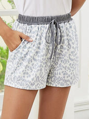 Printed Elastic Waist Shorts - Flyclothing LLC