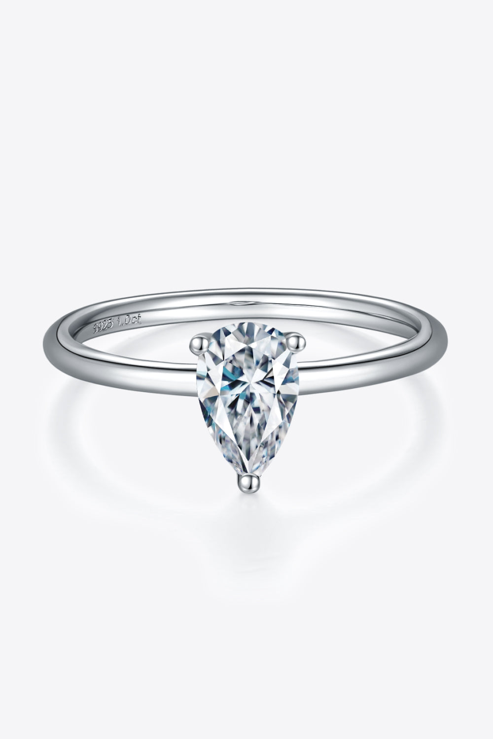 1 Carat Moissanite 925 Sterling Silver Solitaire Ring - Flyclothing LLC