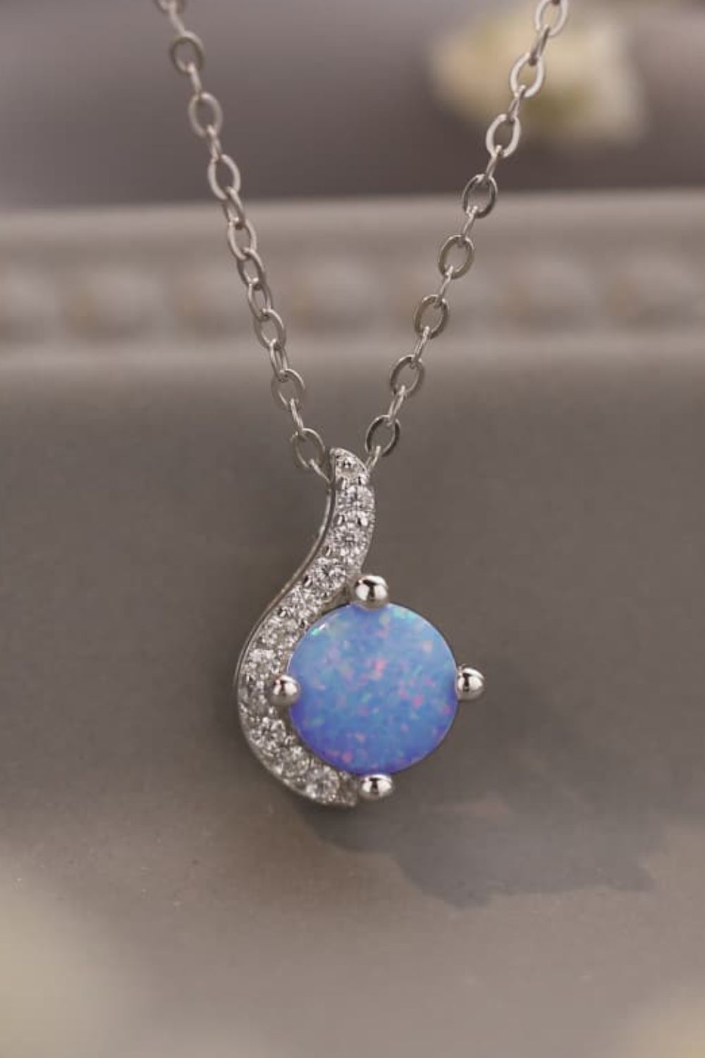 Sweet Beginnings Opal Pendant Necklace - Flyclothing LLC