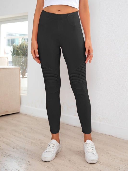 Ribbed Detail Leggings - Flyclothing LLC