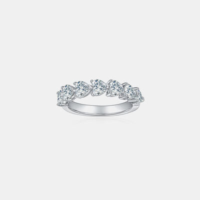 2.1 Carat 925 Sterling Silver Moissanite Heart Ring - Flyclothing LLC