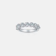 2.1 Carat 925 Sterling Silver Moissanite Heart Ring - Flyclothing LLC