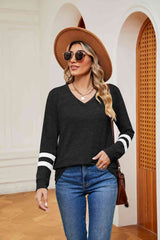 V-Neck Long Sleeve T-Shirt