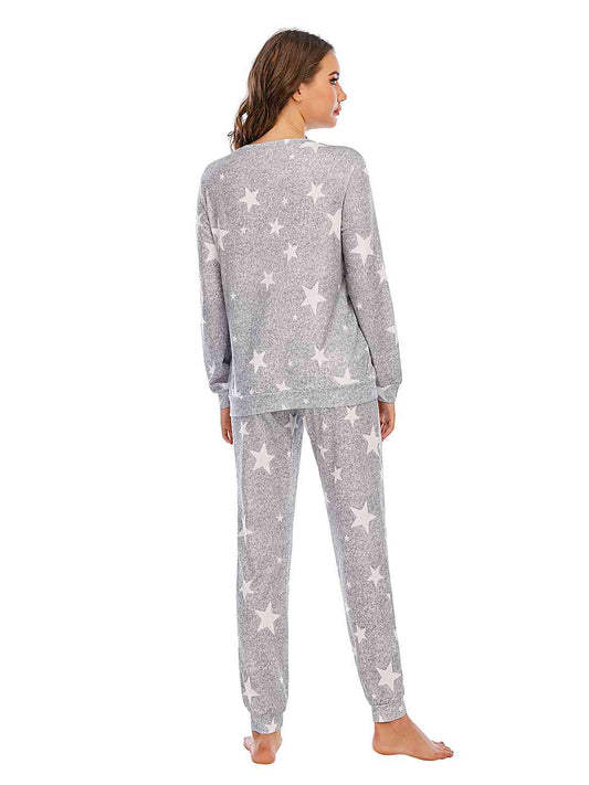 Star Top and Pants Lounge Set - Flyclothing LLC