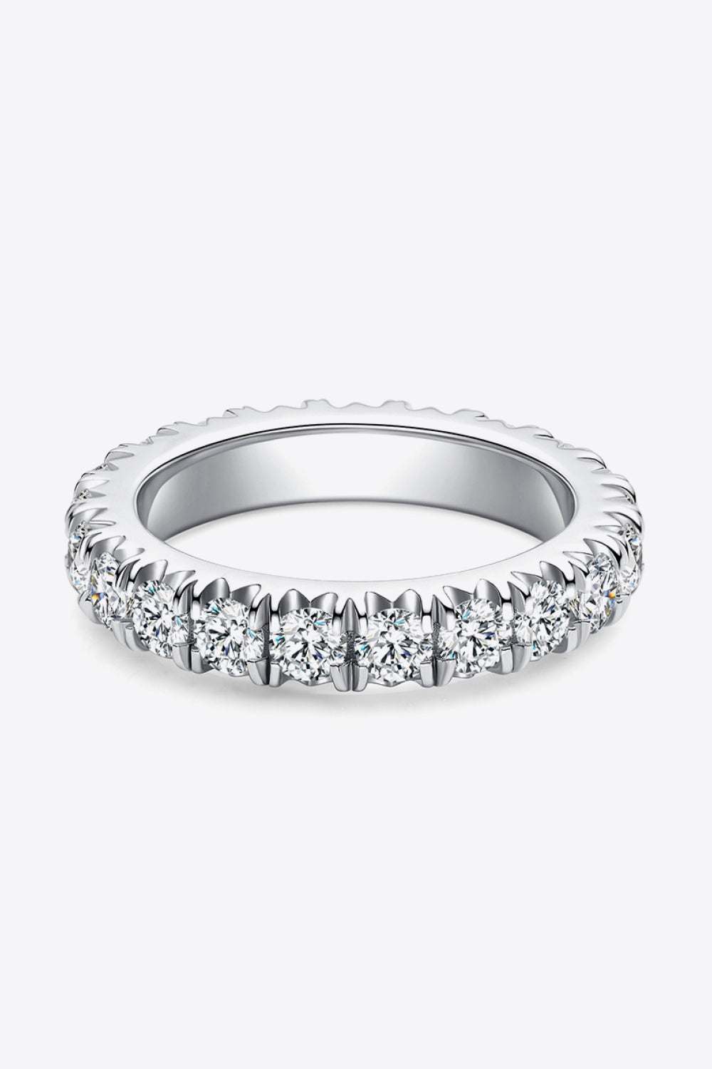 2.3 Carat Moissanite 925 Sterling Silver Eternity Ring - Flyclothing LLC