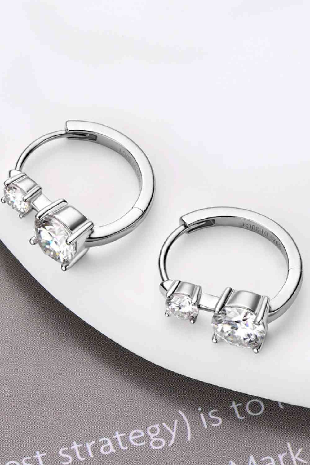 1.3 Carat Moissanite 925 Sterling Silver Earrings - Flyclothing LLC