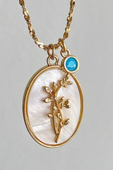 Flower Shell Pendant Copper Necklace - Flyclothing LLC