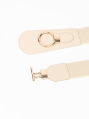 PU Elastic Wide Belt with Alloy Buckle - Flyclothing LLC