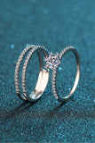 Moissanite 925 Sterling Silver Ring Set - Flyclothing LLC