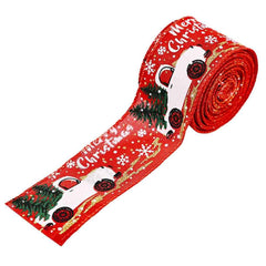 Car & Christmas Tree Ribbon - Trendsi