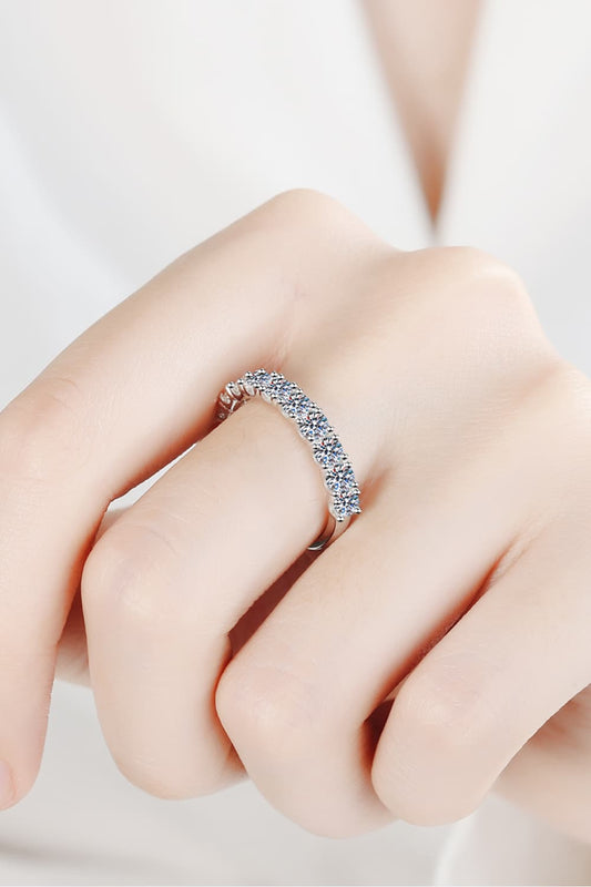 1 Carat Moissanite Half-Eternity Ring - Flyclothing LLC