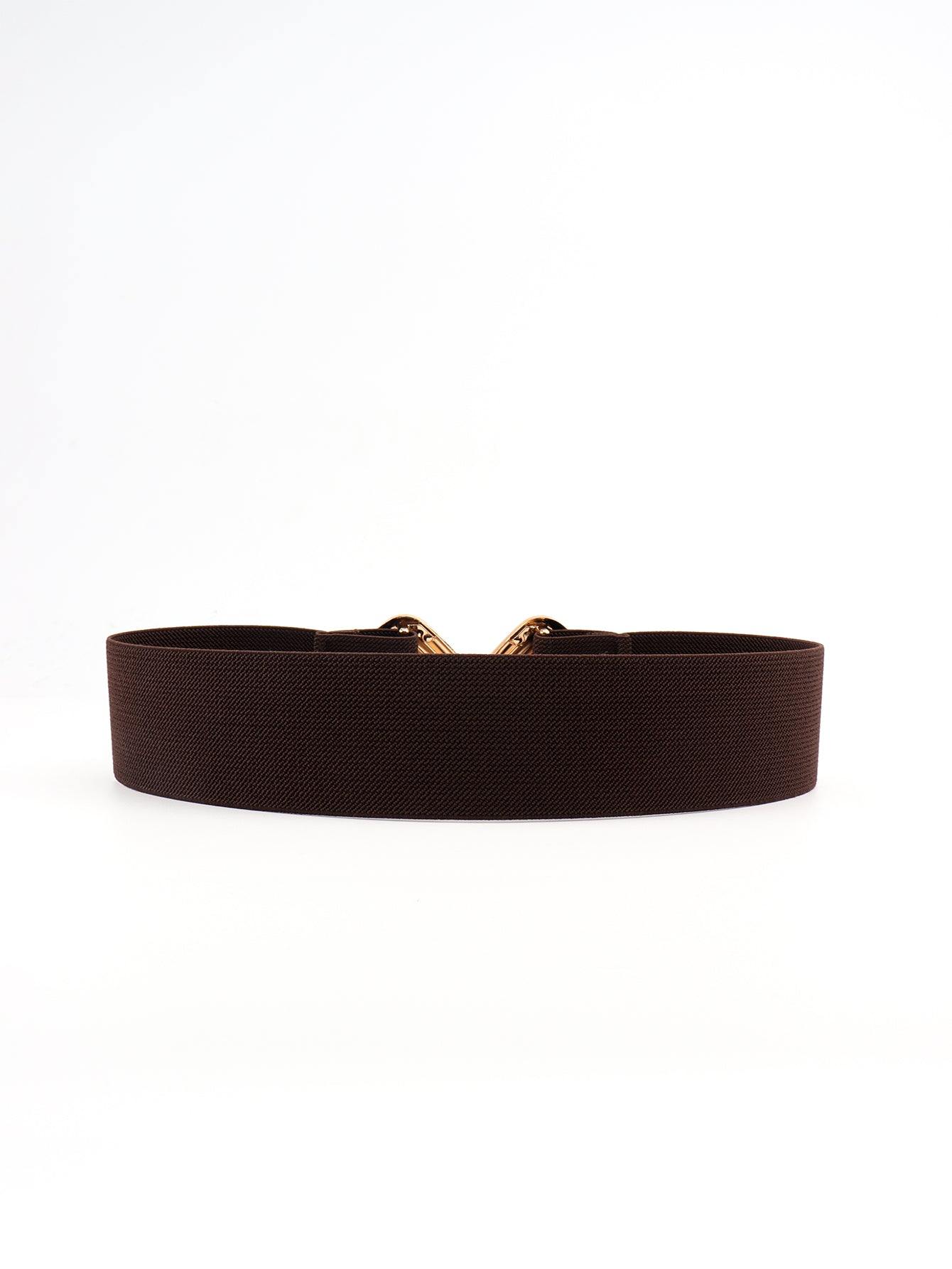 Geometric Buckle Elastic Wide Belt - Flyclothing LLC