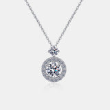 1 Carat Moissanite 925 Sterling Silver Necklace - Flyclothing LLC