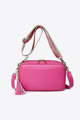 PU Leather Tassel Crossbody Bag - Trendsi