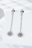 6-Prong Round Moissanite Drop Earrings - Flyclothing LLC