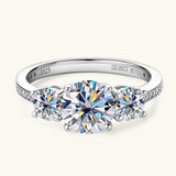 3 Carat Moissanite 925 Sterling Silver Ring - Flyclothing LLC