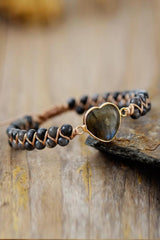 Handmade Heart Shape Natural Stone Bracelet - Flyclothing LLC