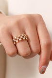 Contrast Stainless Steel 18K Gold-Plated Ring - Flyclothing LLC