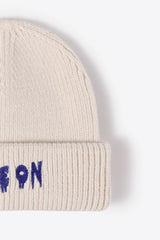 COME ON Embroidered Cuff Knit Beanie - Flyclothing LLC