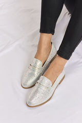 Forever Link Rhinestone Point Toe Loafers - Flyclothing LLC