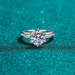 3 Carat Moissanite 925 Sterling Silver Ring - Flyclothing LLC