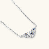 925 Sterling Silver Inlaid Moissanite Necklace - Flyclothing LLC