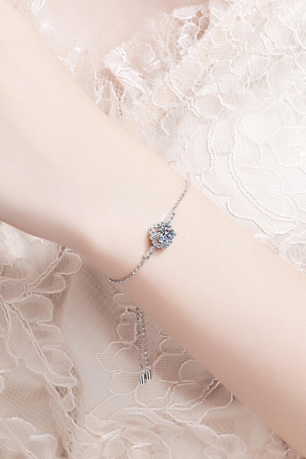 1 Carat Moissanite Chain Bracelet - Flyclothing LLC