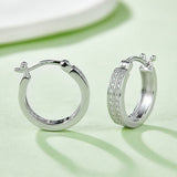 Moissanite 925 Sterling Silver Huggie Earrings - Flyclothing LLC