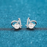 Natural Pearl Moissanite 925 Sterling Silver Earrings - Flyclothing LLC