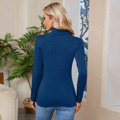 Turtleneck Long Sleeve T-Shirt - Flyclothing LLC