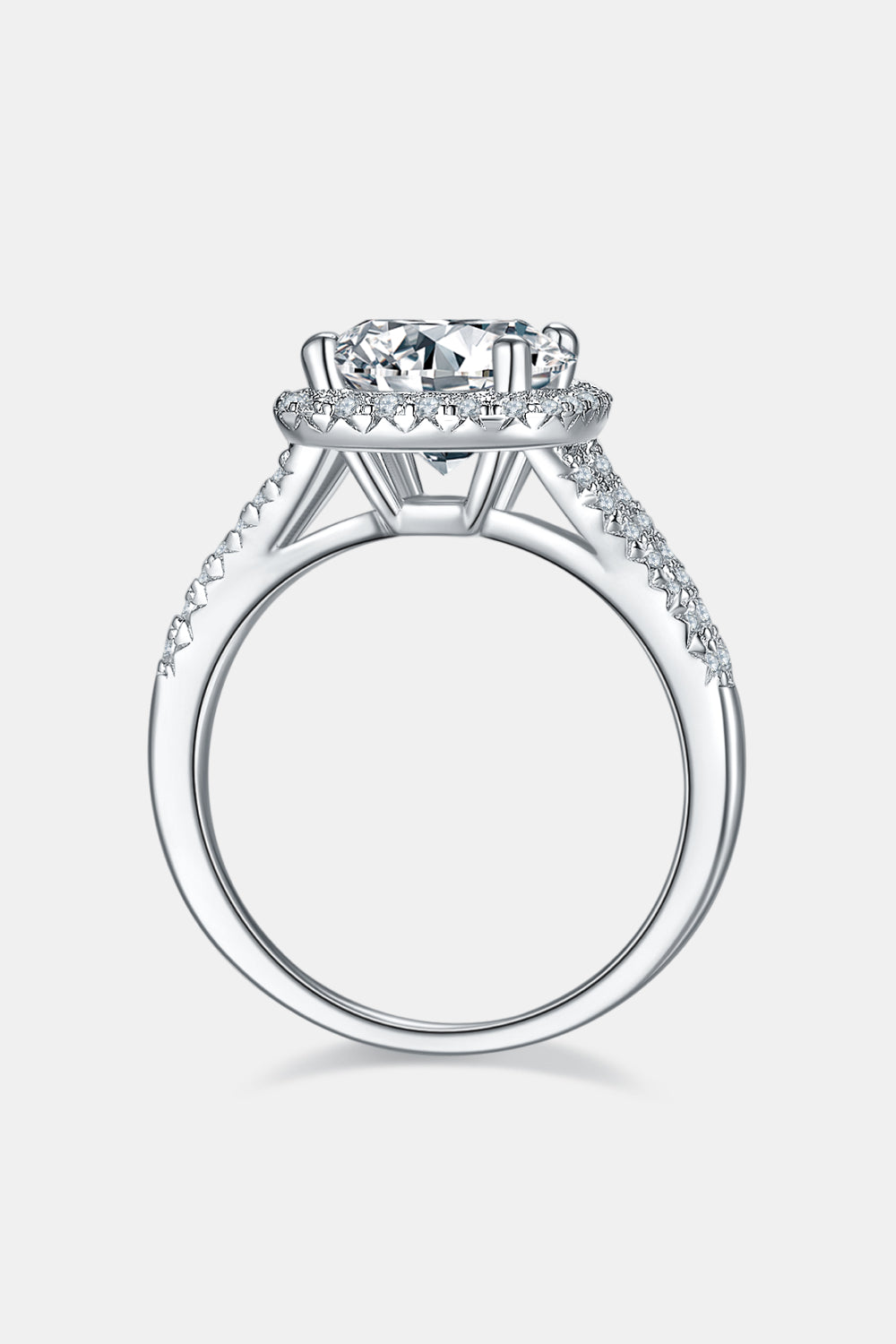 3 Carat Moissanite Halo Ring - Flyclothing LLC