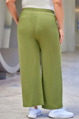 Plus Size Drawstring Straight Pants with Pockets - Flyclothing LLC